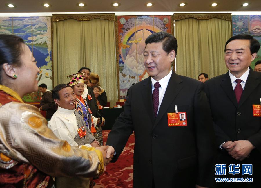 （XHDW）（2）習(xí)近平參加西藏代表團(tuán)審議